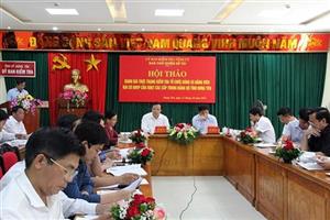 Hội thảo đánh giá thực trạng kiểm tra tổ chức đảng và đảng viên khi có dấu hiệu vi phạm của Ủy ban kiểm tra các cấp trong Đảng bộ tỉnh