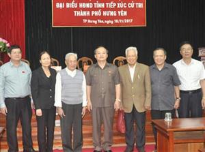 Đại biểu HĐND tỉnh tiếp xúc cử tri thành phố Hưng Yên và các huyện