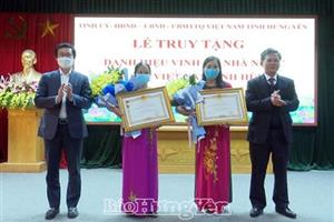 Truy tặng danh hiệu vinh dự Nhà nước “Bà mẹ Việt Nam anh hùng”