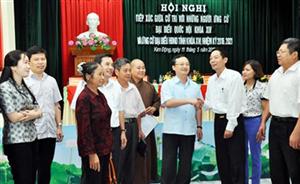 Ứng cử viên đại biểu Quốc hội và đại biểu HĐND tỉnh tiếp xúc cử tri
