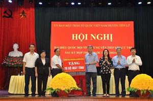 Bộ trưởng Bộ Công an Tô Lâm cùng các đại biểu Quốc hội tỉnh tiếp xúc cử tri huyện Tiên Lữ