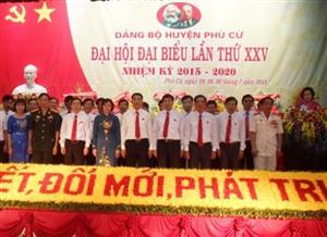 Đại hội đại biểu Đảng bộ huyện Phù Cừ lần thứ XXV, nhiệm kỳ 2015 - 2020