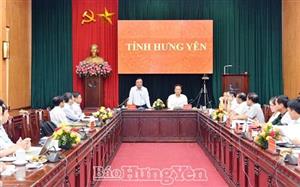 Bộ trưởng Bộ Nông nghiệp và Phát triển nông thôn Lê Minh Hoan làm việc với Ban Thường vụ Tỉnh ủy Hưng Yên