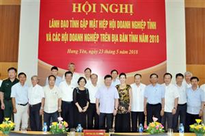 Lãnh đạo tỉnh gặp mặt Hiệp hội Doanh nghiệp tỉnh và các Hội Doanh nghiệp