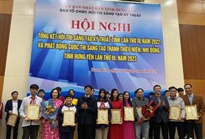 Tổng kết và trao giải hội thi sáng tạo kỹ thuật tỉnh lần thứ IV năm 2022