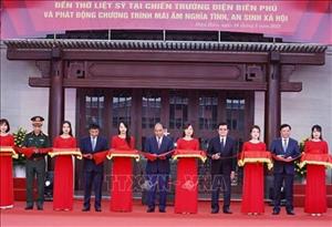 Chủ tịch nước dự Lễ khánh thành Đền thờ liệt sĩ tại chiến trường Điện Biên Phủ