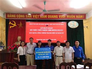 Học sinh Trường THPT Trần Quang Khải “Tiết kiệm 1 nghìn đồng” - Việc làm nhỏ, ý nghĩa lớn