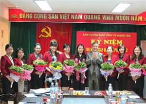 Công đoàn Ban Tuyên giáo Tỉnh ủy: Kỷ niệm 105 năm ngày Quốc tế phụ nữ 8/3 và 1975 năm cuộc khởi nghĩa Hai Bà Trưng