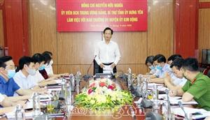Đồng chí Bí thư Tỉnh ủy Nguyễn Hữu Nghĩa làm việc với Ban Thường vụ Huyện ủy Kim Động