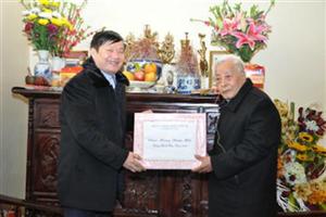 Chủ tịch UBND tỉnh Nguyễn Văn Phóng tặng quà, chúc tết gia đình chính sách tại huyện Phù Cừ