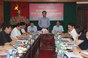 Ban Thường vụ Tỉnh ủy làm việc với Ban Thường vụ Huyện ủy Văn Giang 21:40, 27/05/2022