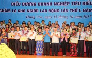 Hưng Yên: Biểu dương doanh nghiệp tiêu biểu chăm lo cho người lao động