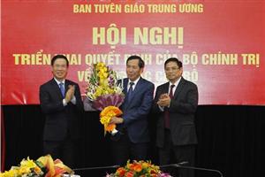 Đồng chí Thuận Hữu được phân công kiêm giữ chức Phó Trưởng ban Tuyên giáo Trung ương