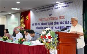 Vai trò báo chí trong xây dựng, chỉnh đốn Đảng