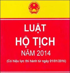 Từ ngày 01/01/2016, Luật Hộ tịch có hiệu lực thi hành