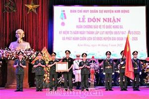 Ban Chỉ huy Quân sự huyện Kim Động: Đón nhận Huân chương Bảo vệ Tổ quốc hạng Ba