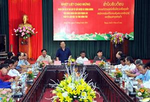 Đoàn cán bộ Đảng Nhân dân cách mạng Lào thăm và làm việc tại Hưng Yên