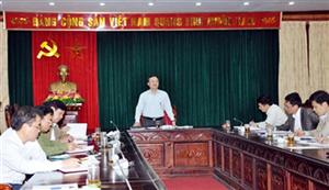 Thường trực Tỉnh ủy Hưng Yên giao ban công tác quý I