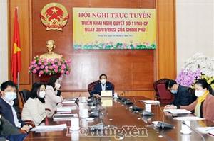 Hội nghị trực tuyến triển khai Nghị quyết số 11/NQ-CP của Chính phủ