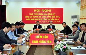 Hưng Yên dự hội nghị toàn quốc về công tác ngành Nội chính Đảng