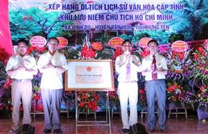 Khu lưu niệm Chủ tịch Hồ Chí Minh đón Bằng xếp hạng di tích lịch sử văn hóa
