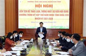 Thống nhất dự kiến nội dung, chương trình kỳ họp thứ năm, HĐND tỉnh Hưng Yên khoá XVII