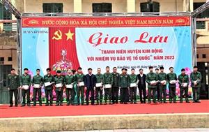 Các huyện Kim Động, Khoái Châu: Giao lưu thanh niên lên đường làm nhiệm vụ bảo vệ Tổ quốc năm 2023