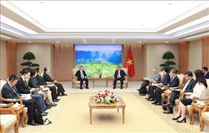 Thủ tướng Chính phủ Phạm Minh Chính tiếp Bí thư Tỉnh ủy Hải Nam Thẩm Hiểu Minh