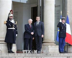 Tổng Bí thư Nguyễn Phú Trọng hội đàm với Tổng thống Pháp Emmanuel Macron