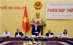 Chủ tịch Quốc hội Vương Đình Huệ chủ trì Phiên họp thứ 5, Hội đồng Bầu cử quốc gia