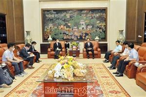 Lãnh đạo tỉnh làm việc với đại diện Tập đoàn Sumitomo Corporation