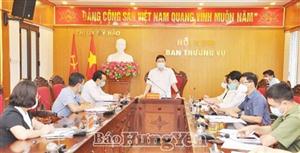 Đồng chí Nguyễn Duy Hưng, Phó Bí thư Thường trực Tỉnh ủy làm việc với Ban Thường vụ Thị ủy Mỹ Hào