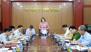 Kiểm tra công tác bầu cử đại biểu Quốc hội khóa XV và đại biểu HĐND các cấp nhiệm kỳ 2021 - 2026 tại huyện Kim Động