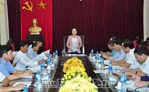 Đoàn giám sát của Ban Thường vụ Tỉnh ủy làm việc với Ban Thường vụ Huyện ủy Ân Thi