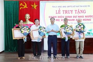 Truy tặng danh hiệu vinh dự Nhà nước “Bà mẹ Việt Nam anh hùng”