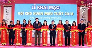 Hưng Yên: Khai mạc Hội chợ Xuân Mậu Tuất năm 2018