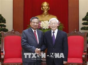Tổng Bí thư tiếp đoàn đại biểu Ban Tổ chức Trung ương Đảng NDCM Lào