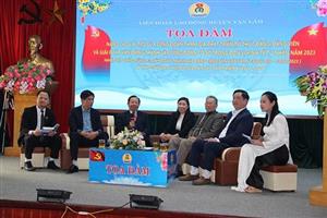Liên đoàn Lao động huyện Văn Lâm: Tọa đàm “Nâng cao vai trò của Công đoàn tham gia phát triển tổ chức đảng, đảng viên và giải pháp vận động thành lập Công đoàn cơ sở trong đơn vị kinh tế tư nhân năm 2023”