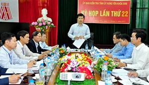 Thông báo kết quả kỳ họp của Ủy ban Kiểm tra Tỉnh ủy Hưng Yên tháng 11.2017