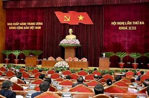 Thông cáo báo chí về phiên bế mạc Hội nghị lần thứ ba Ban Chấp hành Trung ương Đảng khóa XIII