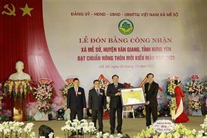 Xã Mễ Sở: Đón Bằng công nhận đạt chuẩn nông thôn mới kiểu mẫu