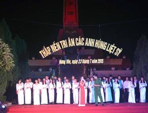 Ban Thường vụ tỉnh Đoàn tổ chức chương trình “Thắp nến tri ân các anh hùng liệt sỹ”