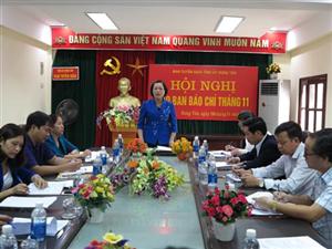 Hưng Yên: giao ban báo chí tháng 11