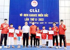 Các vận động viên của tỉnh giành 13 huy chương tại Giải vô địch Karate miền Bắc