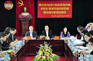 Đoàn công tác của Ủy ban Trung ương MTTQ Việt Nam làm việc tại Hưng Yên