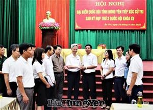 Đoàn đại biểu Quốc hội tỉnh tiếp xúc cử tri huyện Ân Thi