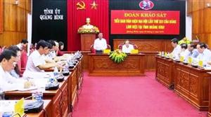 Đoàn Tiểu ban Văn kiện Đại hội XIII làm việc ở Quảng Bình