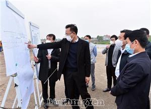 Đồng chí Bí thư Tỉnh ủy Nguyễn Hữu Nghĩa kiểm tra tiến độ thi công một số dự án giao thông trọng điểm