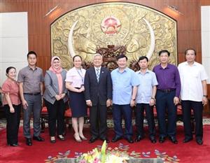 Chủ tịch UBND tỉnh Nguyễn Văn Phóng tiếp và làm việc với Đại sứ Đặc mệnh toàn quyền nước Cộng hòa Indonesia tại Việt Nam