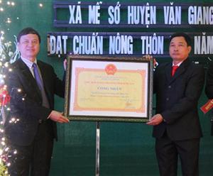 Xã Mễ Sở đạt chuẩn nông thôn mới